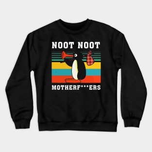 Pingu Noot Noot Motherfckers Anime Animation Adult Funny Joke Birthday Christmas Xmas Gift Men Crewneck Sweatshirt